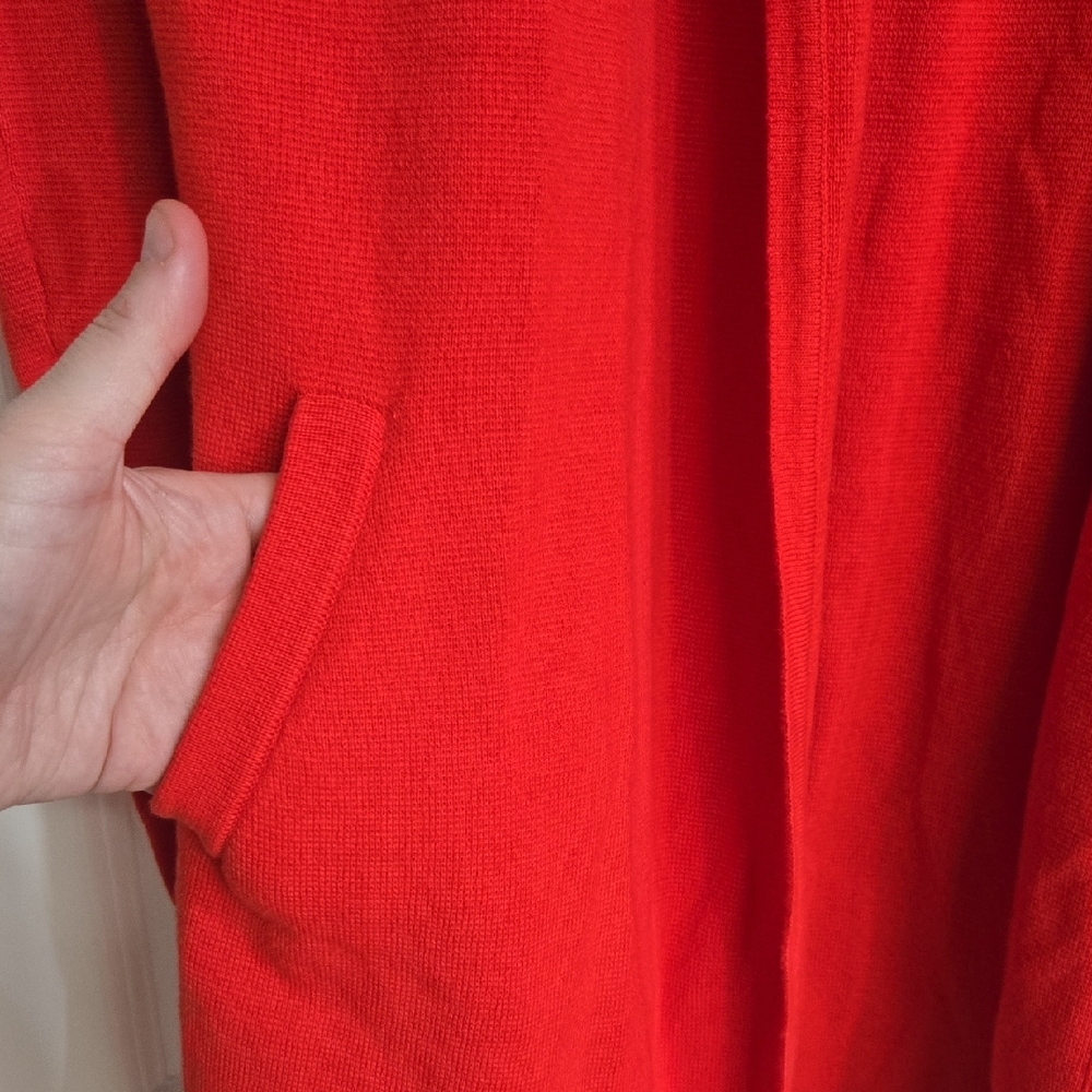 ๐J. Crew Women's Vibrant Red Cardigan Small Pockets - Picture 3 of 9